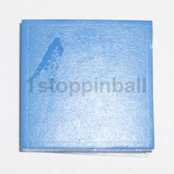 1" Square Blue Rubber Pad With Adhesive Backing